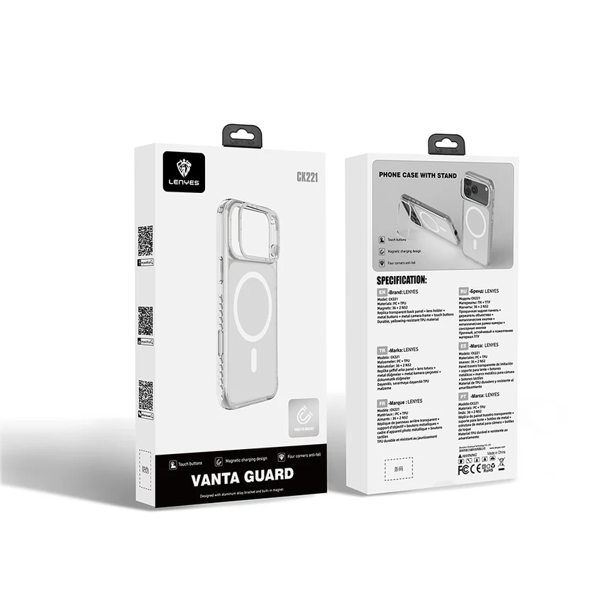 Lenyes CK222 iPhone 17 Pro M-Safe Airbag Orange