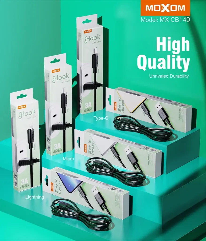 Moxom Hook Data Cable 3A USB Type-C MX-CB149