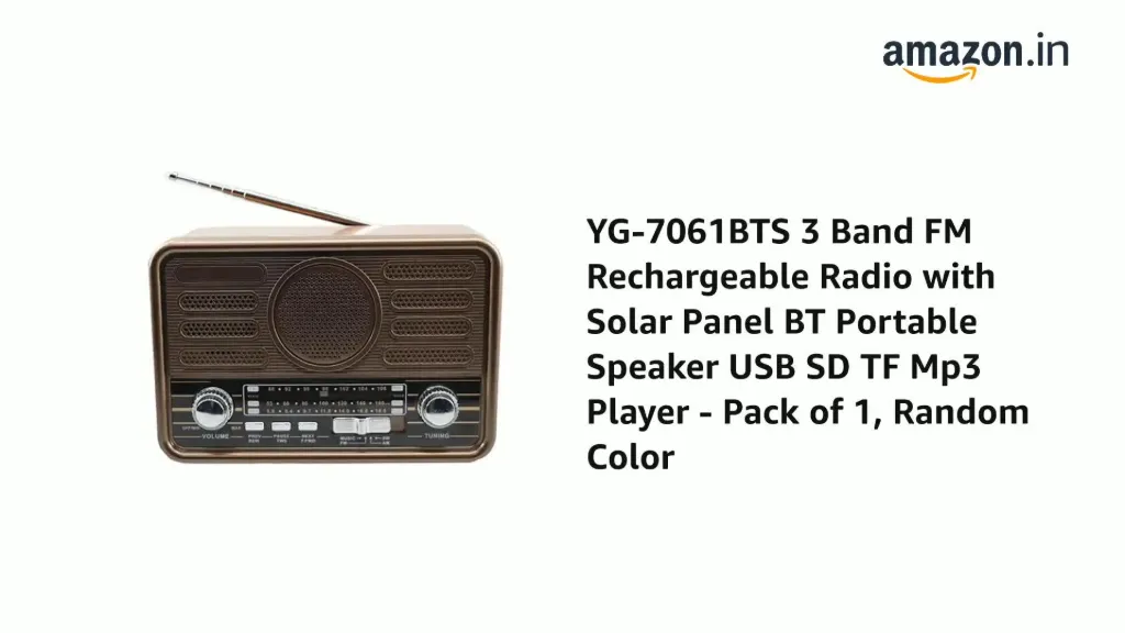 Yuegan Radio With Solar Panel Model 7061-BTS