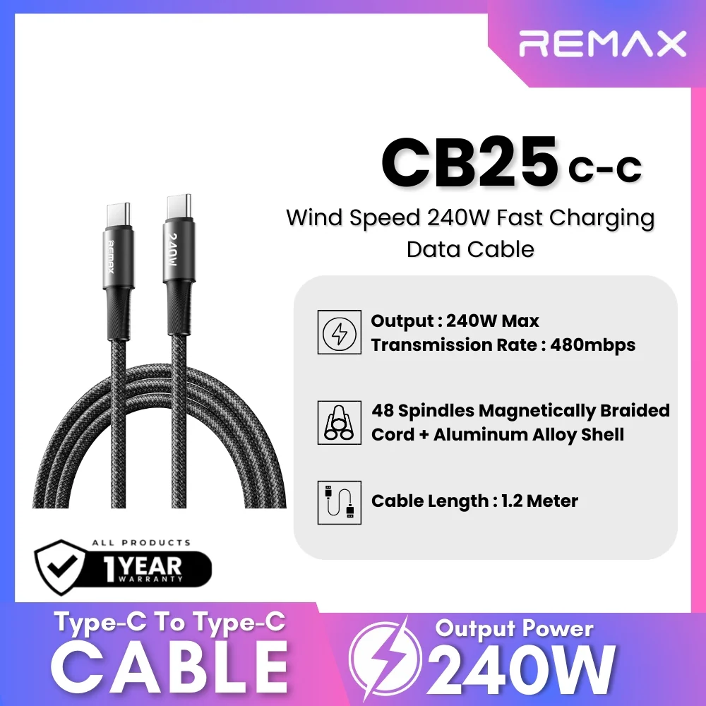 Remax Fast Charging & Data Cable 240W