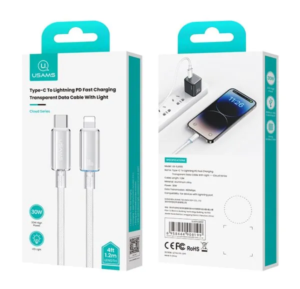 Usams Type-C To Lightning 30W Cable