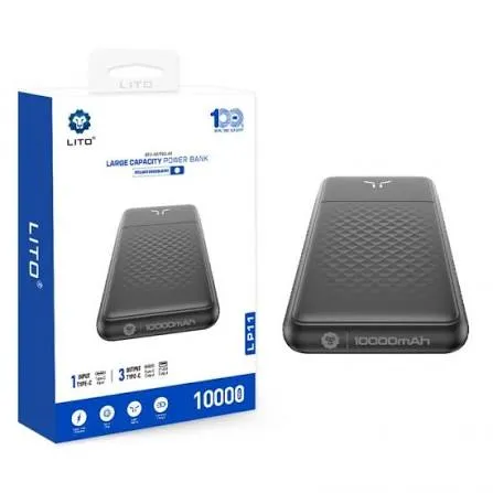 Lito LP11 High Capacity Portable Charger Fast Charging 10000mah Slim Power Bank