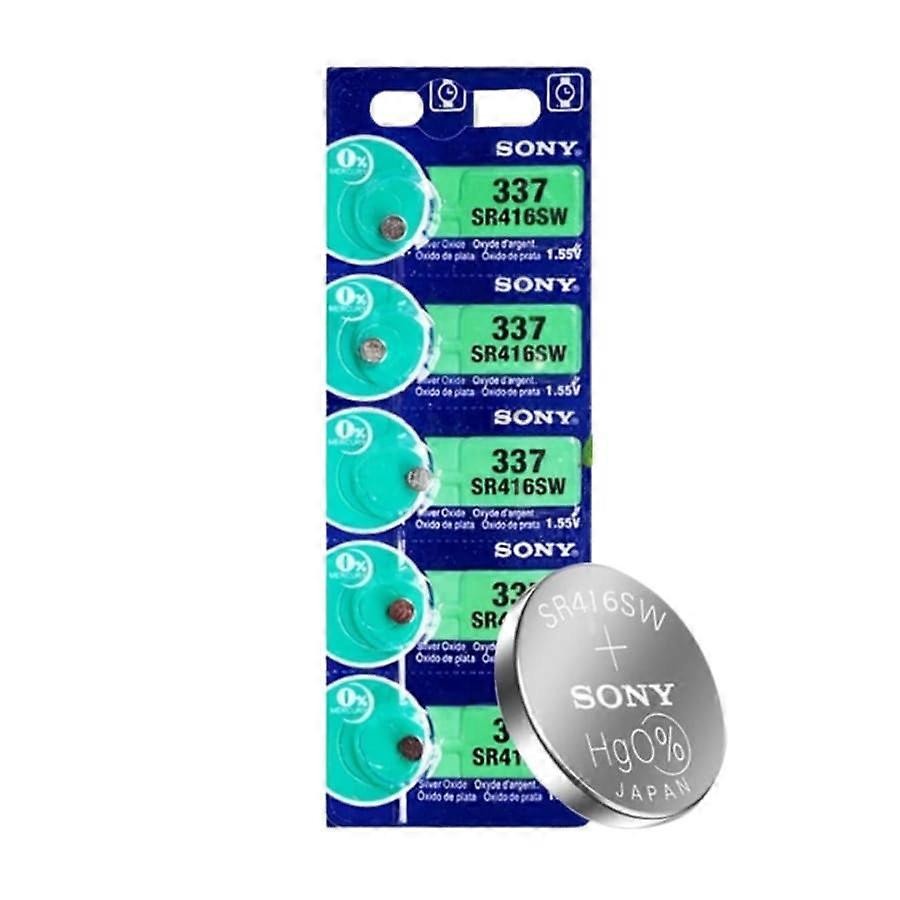 Sony 337 / Sr416sw Watch Batteries (5 Pack)