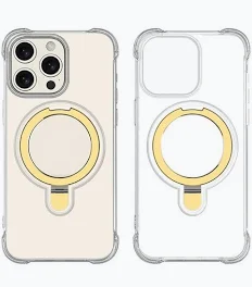 Lenyes ECLAT Cover Magsafe With Ring iPhone 17/18 Promax Gold