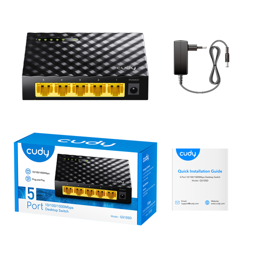 Switch Cudy 5 Port 10/100/1000 Mbps 