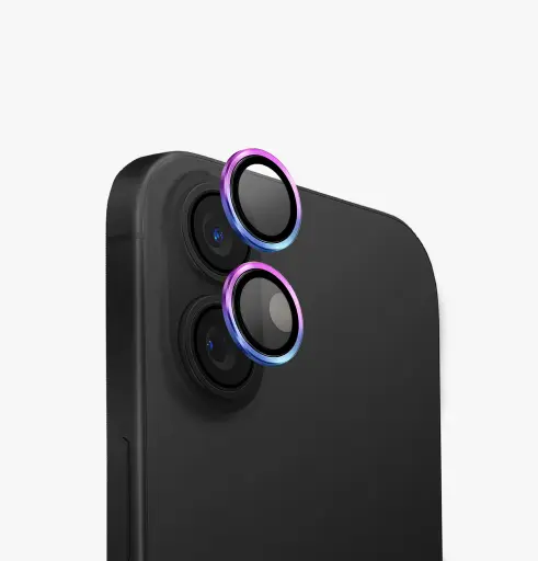 Grip Case Camera Lens iPhone 16 / 16 Plus 3d Rainbow