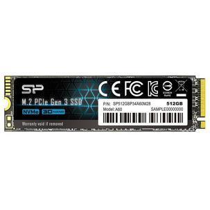 Silicon Power SSD 512GB 3D TLC NAND M.2 2280 PCIe3.0 X 4 NVMe1.3 P34A60 Series SP512GBP34A60M28