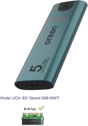 Onten SSD Enclosure Support M.2 SSD USB + USB-C