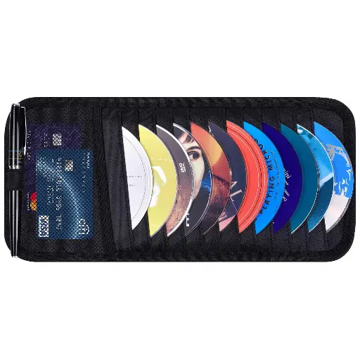 Nylon Straps Fasten Hold 12 CD'S For Car